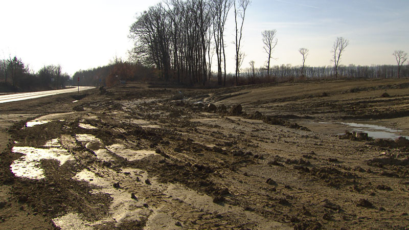Autobahn Baustelle in Ungarn