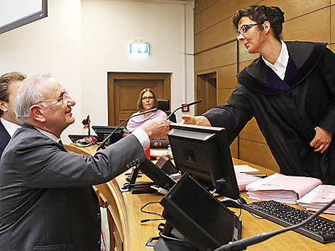 Neuauflage "part of the game"-Prozess, Anwalt Dieter Böhmdorfer,Richterin Michaela Sanin
