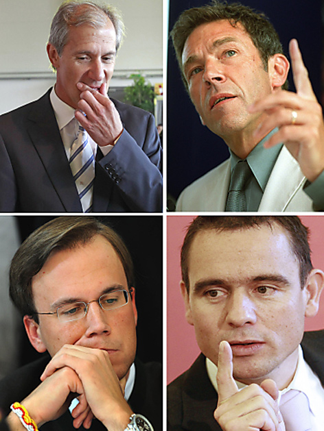 © APA/Gert Eggenberger Josef Martinz (l. oben), Jörg Haider (r. Oben), Harald Dobernig (l. unten) und Uwe Scheuch