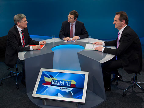 © ORF/Schuhmann Peter Kaiser Gabriel Obernosterer Wahlduell