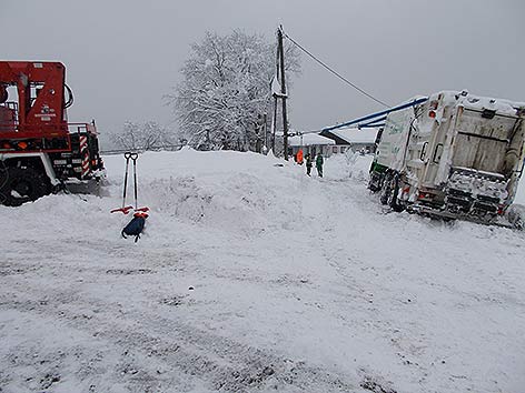 © HFW Villach Villach Schnee Müllwagen