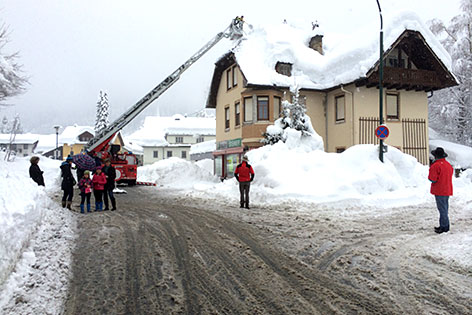 © ORF/Mursteiner Schnee Kötschach Hauptwasserleitung Lesachtal Nassfeld