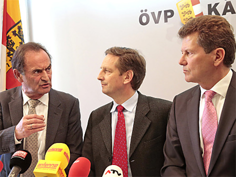 © APA/Gert Eggenberger Gabriel Obernosterer, Christian Benger und Wolfgang Waldner