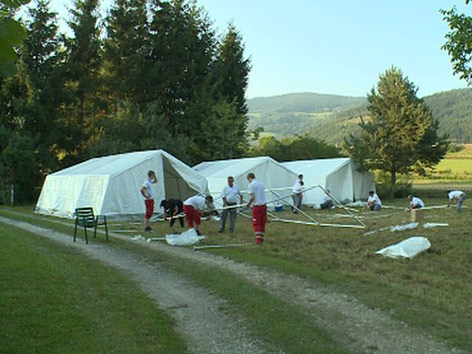 © ORF Aufbau Zeltstadt Althofen