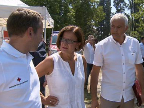 © ORF Besuch Mikl-Leitner Zeltstadt Althofen