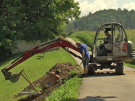 Baubeginn Asyl Zeltstadt Rottenstein