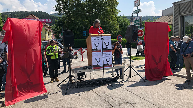 Gegendemo Treffen Loibacher Feld