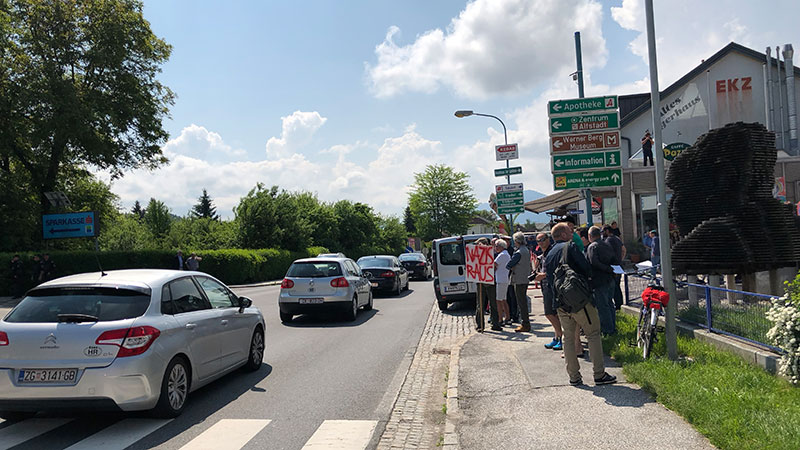 Gegendemo Treffen Loibacher Feld