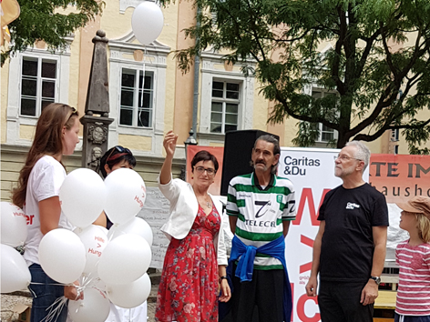 © orf/pasterk Caritas akcija Celovec lakota Marketz