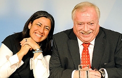 © APA/Schlager Häupl und Vassilakou anlässlich der Bekanntgabe eines rot-grünen Koalitionspaktes