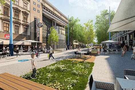 © APA/Stadt Wien/Zoom-VP Grafik der neuen FUZO Mariahilfer Straße