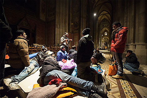 © APA/MICHAEL GRUBER/EXPA Camper in der Votivkirche