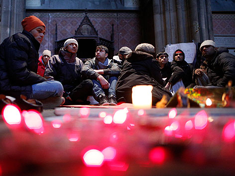 © APA/Georg Hochmuth Flüchtlinge in der Wiener Votivkirche