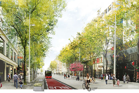 © Stadt Wien Skizze für Umgestaltung der Mariahilfer Straße