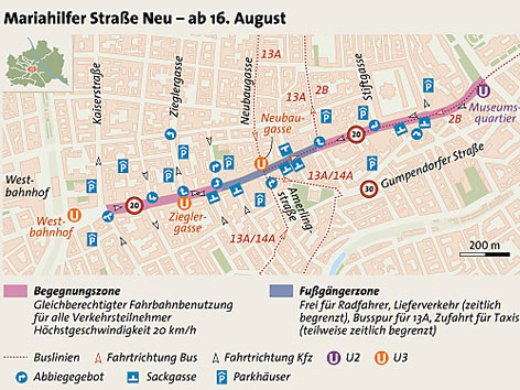© APA-Grafik Grafik Mariahilfer Straße Neu