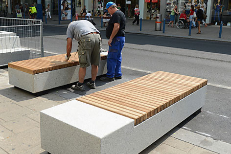 © APA/Fohringer Sitzbänke auf der Mariahilfer Straße