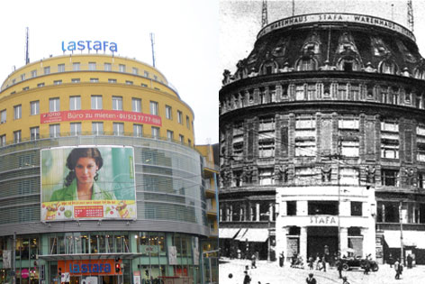 © Wikimedia Commons Kaufhaus Stafa einst und jetzt