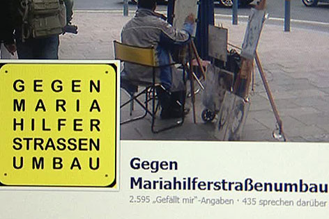 © ORF Facebook-Protest von Anrainern gegen Fußgängerzone Mariahilfer Straße