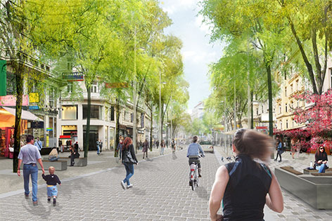 Grafik Mariahilfer Straße, Zieglergasse