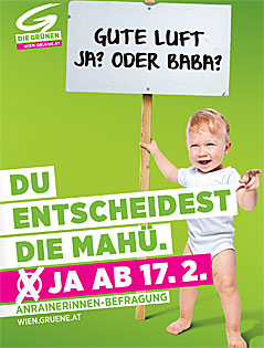 Kampagne Grüne Wien für Fußgängerzone