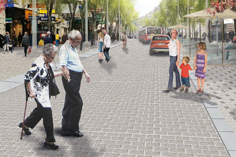 © Stadt Wien Modell neue Mariahilfer Straße