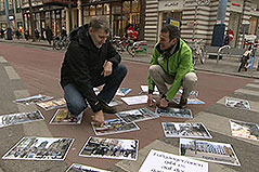 © ORF Rüdiger Maresch bei Flugblatt-Aktion auf der Mariahilfer Straße