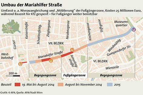© APA Grafik Umbau Mariahilfer Straße