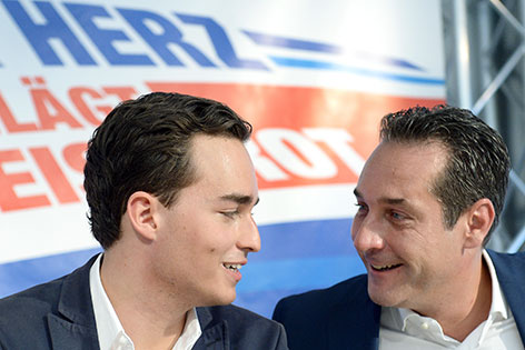 © APA/Roland Schlager Maximilian Krauss, Heinz-Christian Strache