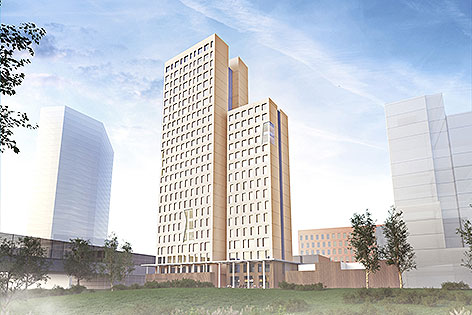 © APA/OLN OFFICE LE NOMADE | RLP Rüdiger Lainer+Partner Das größte Holzhochhaus der Welt wird ab Frühling 2016 in der Wiener Seestadt Aspern gebaut.