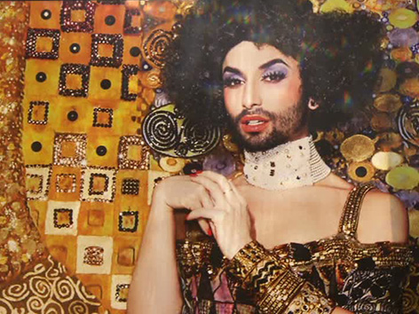 © ORF Wien Conchita auf Life Ball Plakat