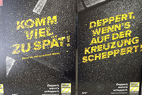 © ORF "Deppert wenns scheppert"-Kampagne