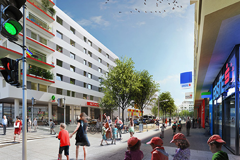 © schreinerkastler Seestadt Einkaufsstraße