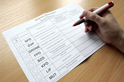 © APA/Georg Hochmuth Stimmzettel für die Wiener Gemeinderatswahl 2010
