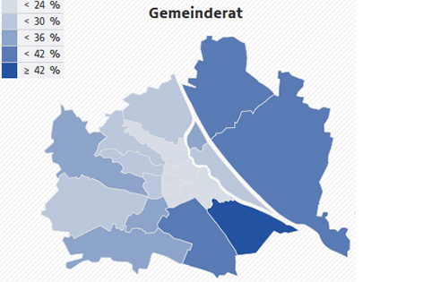 © ORF.at/Stadt Wien FPÖ-Anteile Gemeinderatswahl 2015