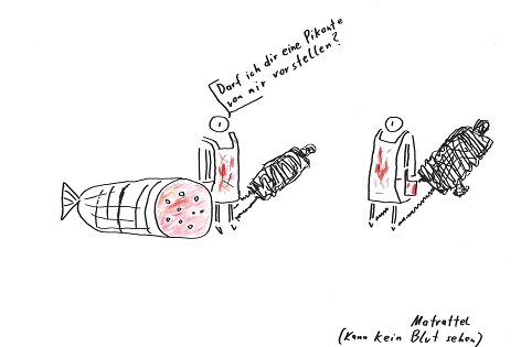 Cartoon von Matrattel