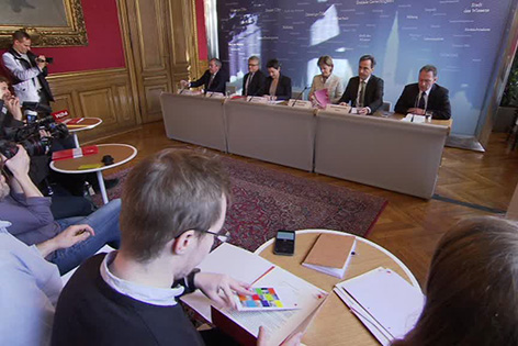 © ORF Vor Asylgipfel - Städte rufen den Bund zur Ordnung - Stadtschefs im Wiener Rathaus