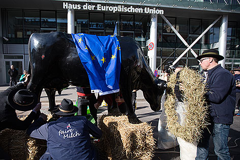 © APA/Georg Hochmuth Demonstration von Milchbauern in der Wiener Innenstadt