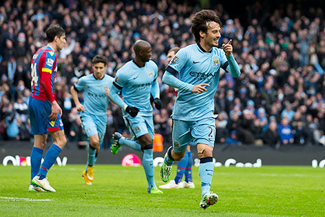 © APA/AP/Jon Super David Silva (Manchester City) jubelt