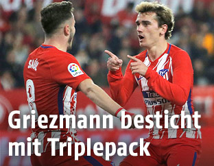 Antoine Griezmann und Saul Niguez